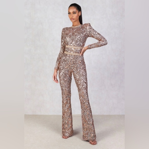 NADINE MERABI Pants - Size Small (4) Bella pink jumpsuit from Nadine Merabi